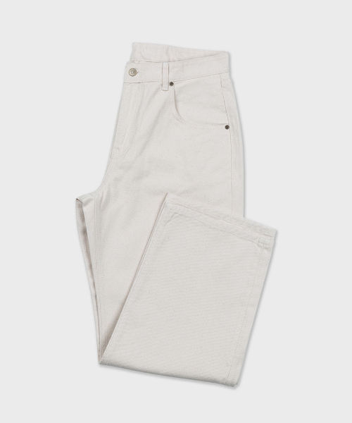 Easygoing Cream Jeans[wide]