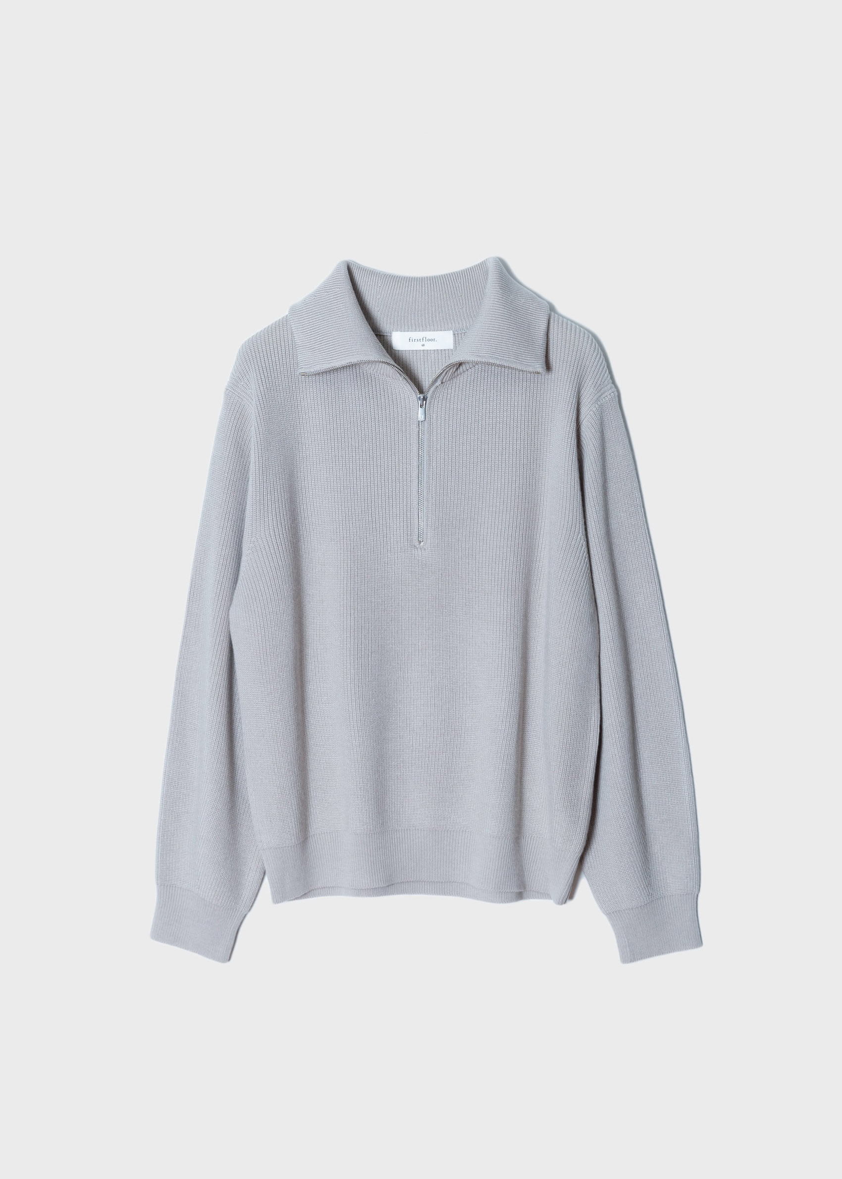 Flowing half-zip pullover (warm gray)