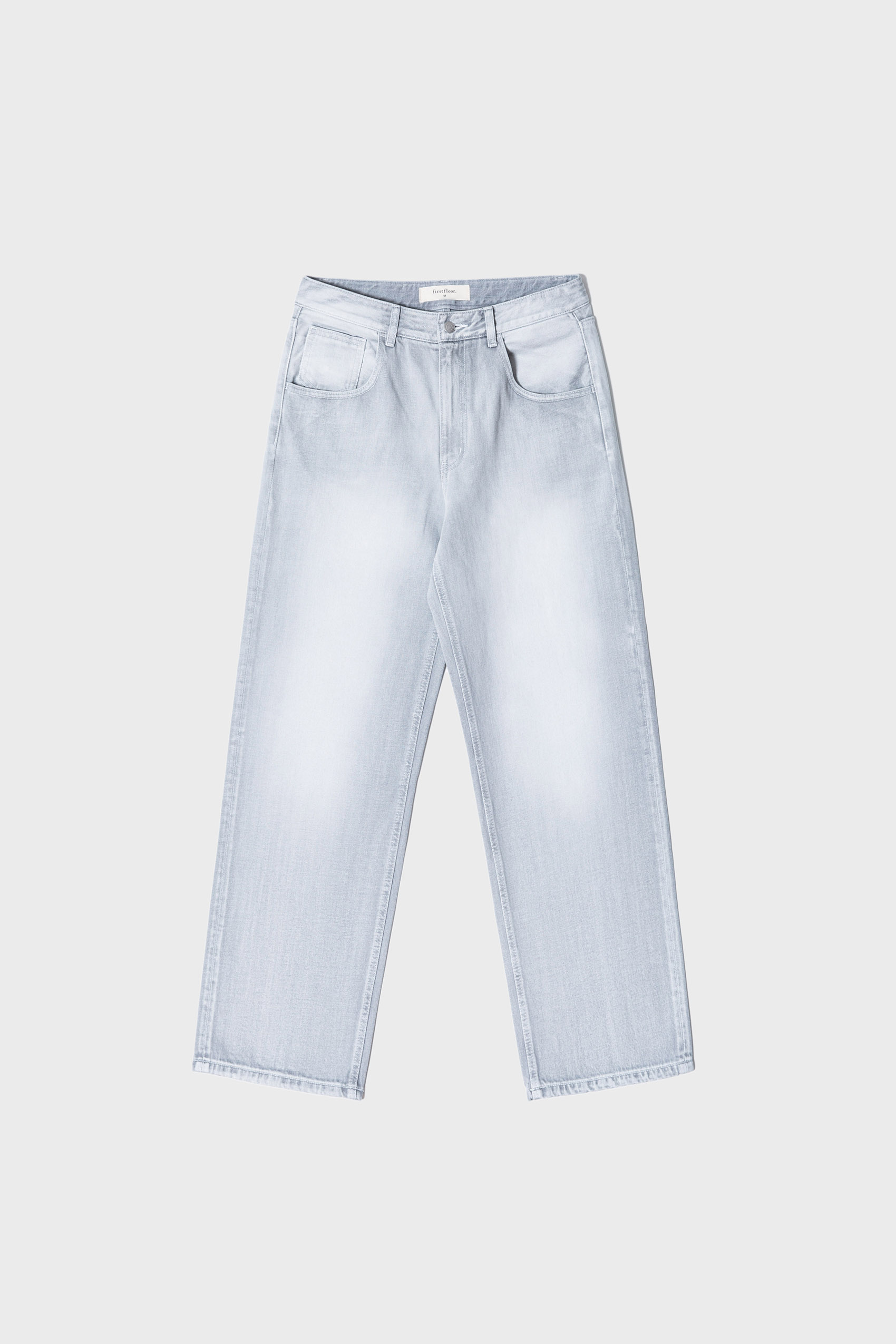 Wide tapered jeans (silver gray)