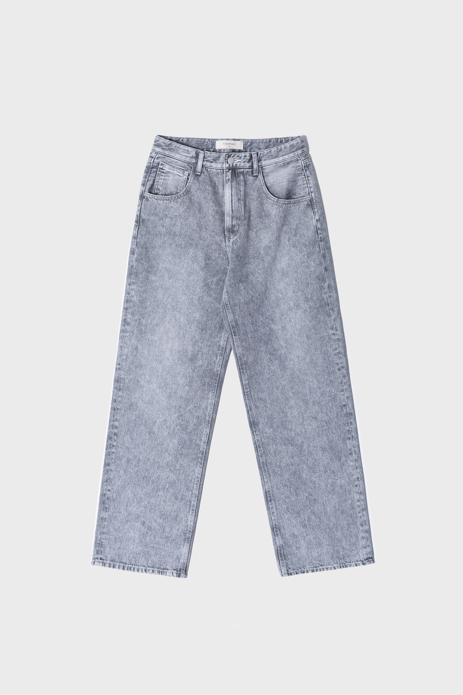 Wide tapered jeans (snowfield, gray ver.)